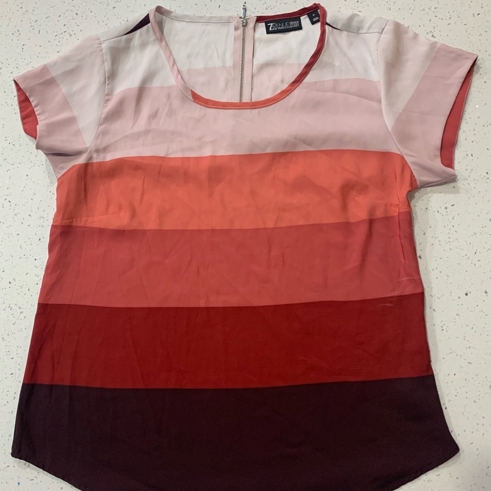 Colorblock Purple Ombré Blouse